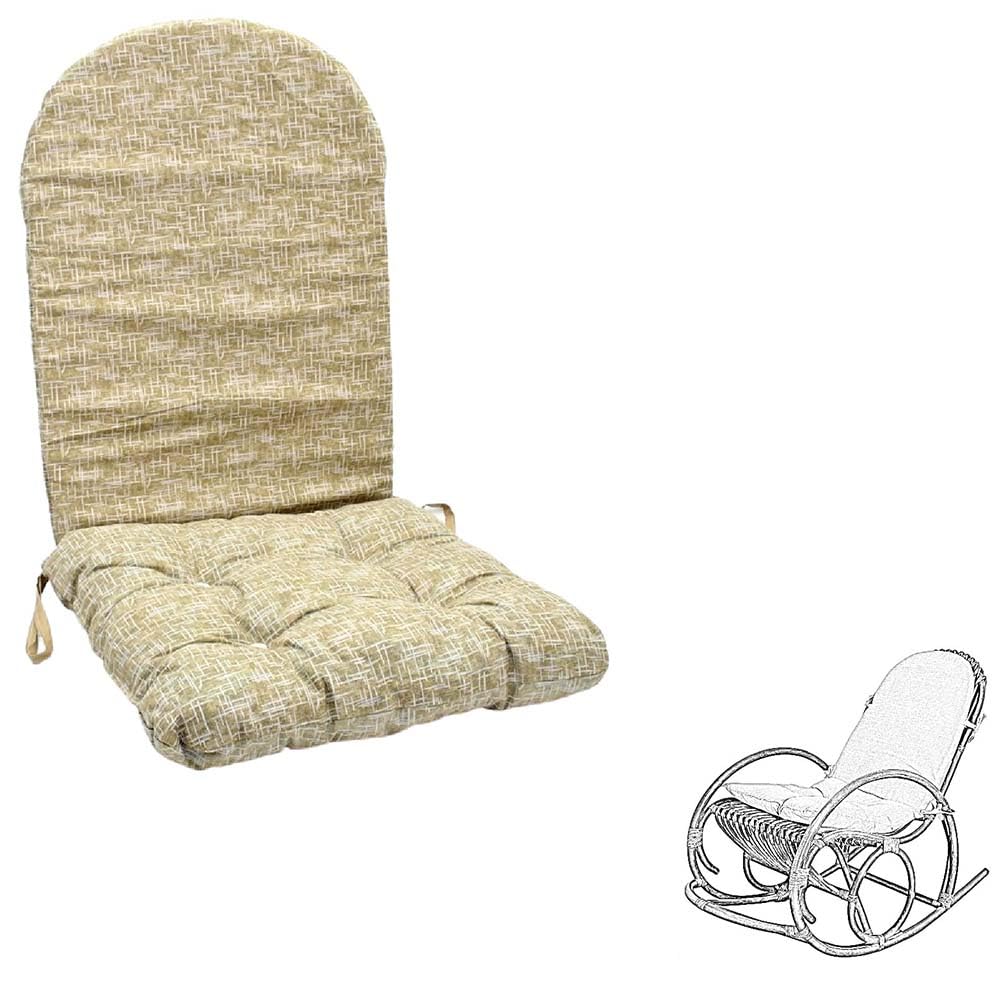 OKAFFAREFATTO MADDALONI Cuscino per dondolo in bambu fantasia beige