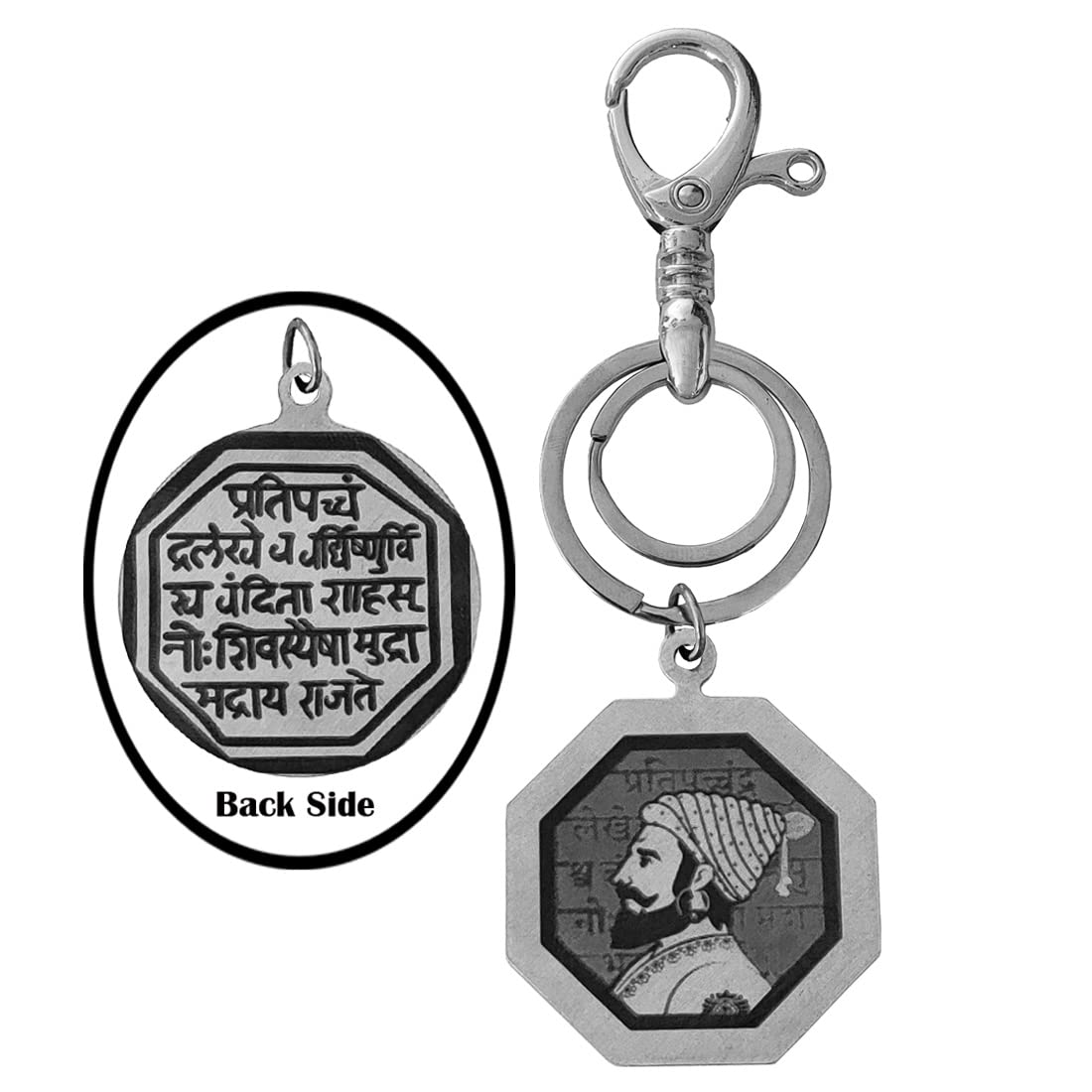 M Men Style Religious Chatrapati Shivaji Maharaj With Rajmudra Silver Stainless Steel Keychain For Men LSKey220207 (B0BRJ8P5RV) Amazon Price History, Amazon Price Tracker