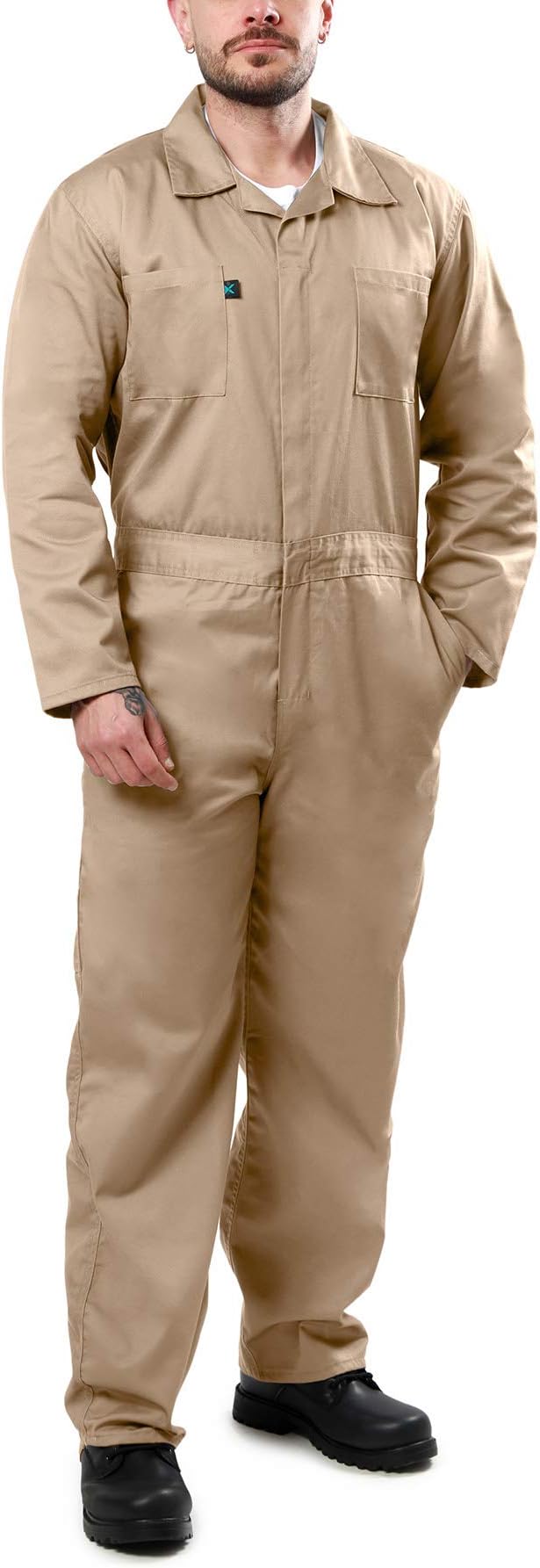 Coveralls for Men Long Sleeve Cotton Blend Work Jumpsuit