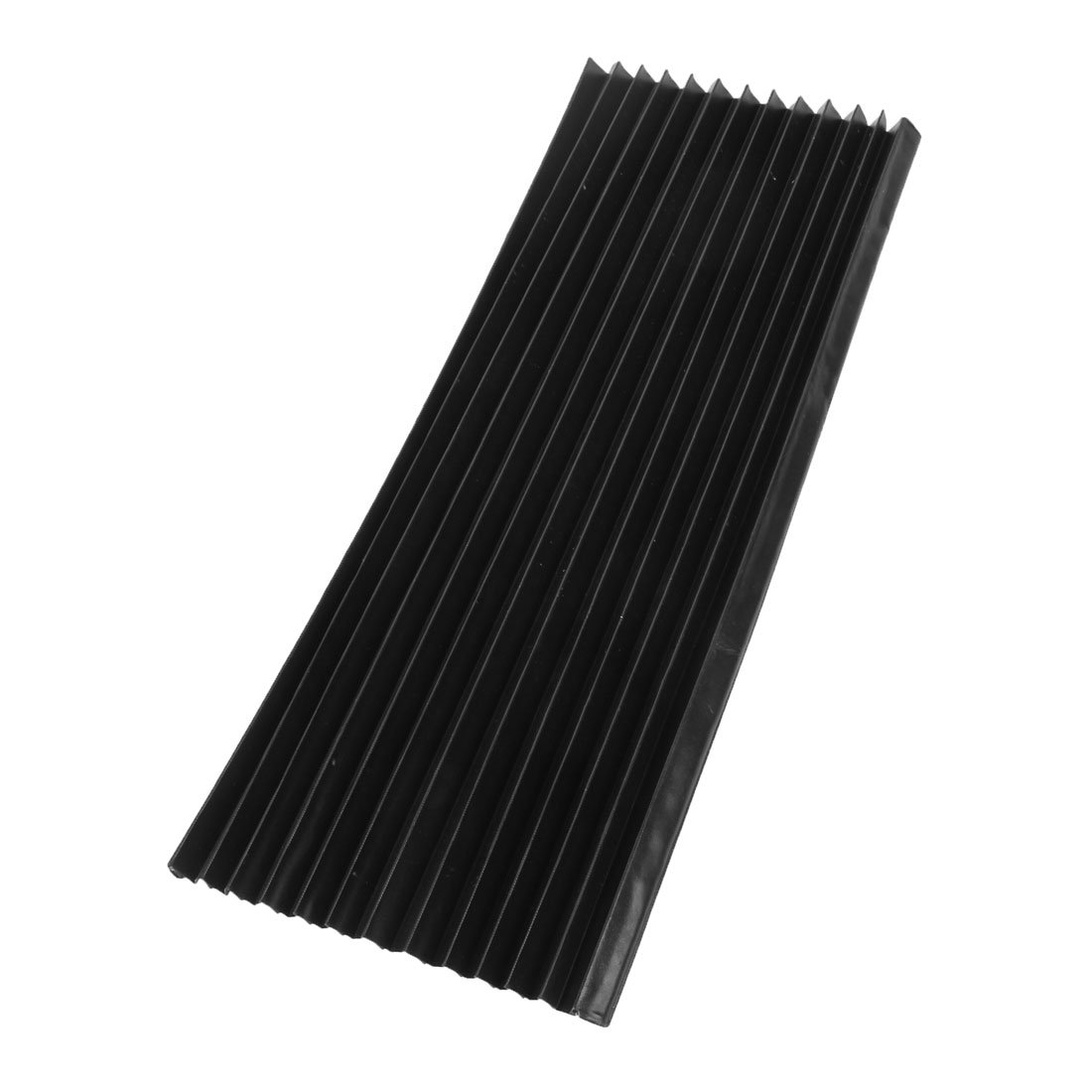 Ruilogod Negro Synthetic Rubber rectángulo acordeón de guardapolvos 35 x 58 x 2 cm