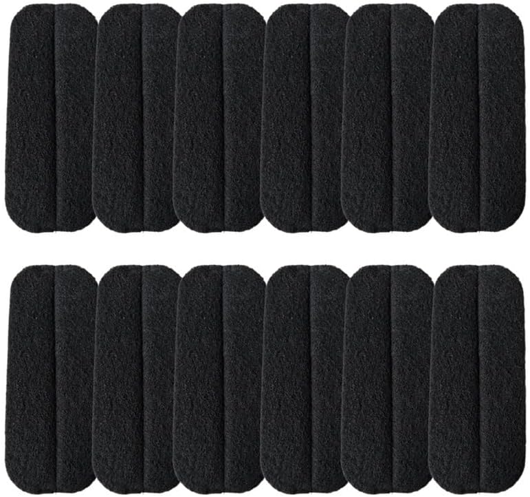 Compost Bin Filters Ceiling Fan Filter Activated Coconut Shells Carbon Air Filters Self-Adhesive Blade Top Keeps Fresh for Compost Bucket/Scrap Bin Odor-Control Parts(24pcs)