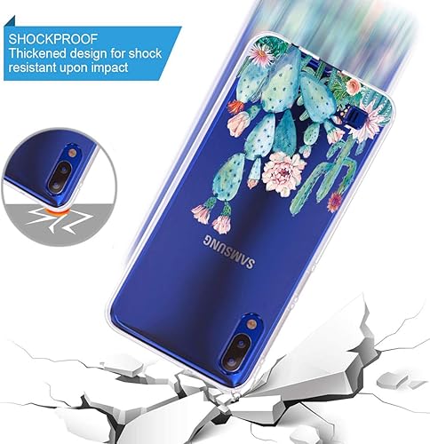 Miniatura 7 de Funda para Galaxy A10, para Samsung Galaxy A10 a prueba de golpes transparente floral suave flexible TPU delgada cubierta del teléfono para Samsung