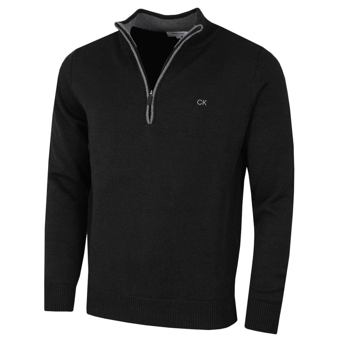 Calvin Klein Men's Graphite Marl 1/2 Zip Ck Golf Sweater - Xl