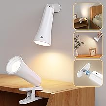 Lampada da Parete Interni, 2 Pezzi Applique da Parete Interno con Clip, Lampada Wireless, Controllo Touch, 3 Colori, Dimmerazione, luce a Batteria Ricaricabile per Camera da Letto, Scale, Soggiorno
