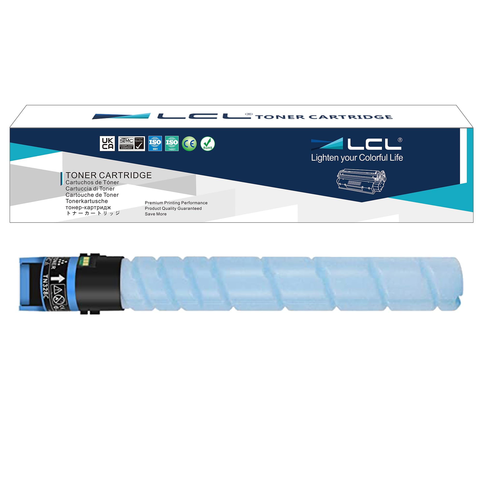 LCL Compatible Toner Cartridge Replacement for Konica Minolta TN626 TN-626 TN626C TNP-626C ACV1430 High Yield bizhub C450i C550i C650i Printers (1-