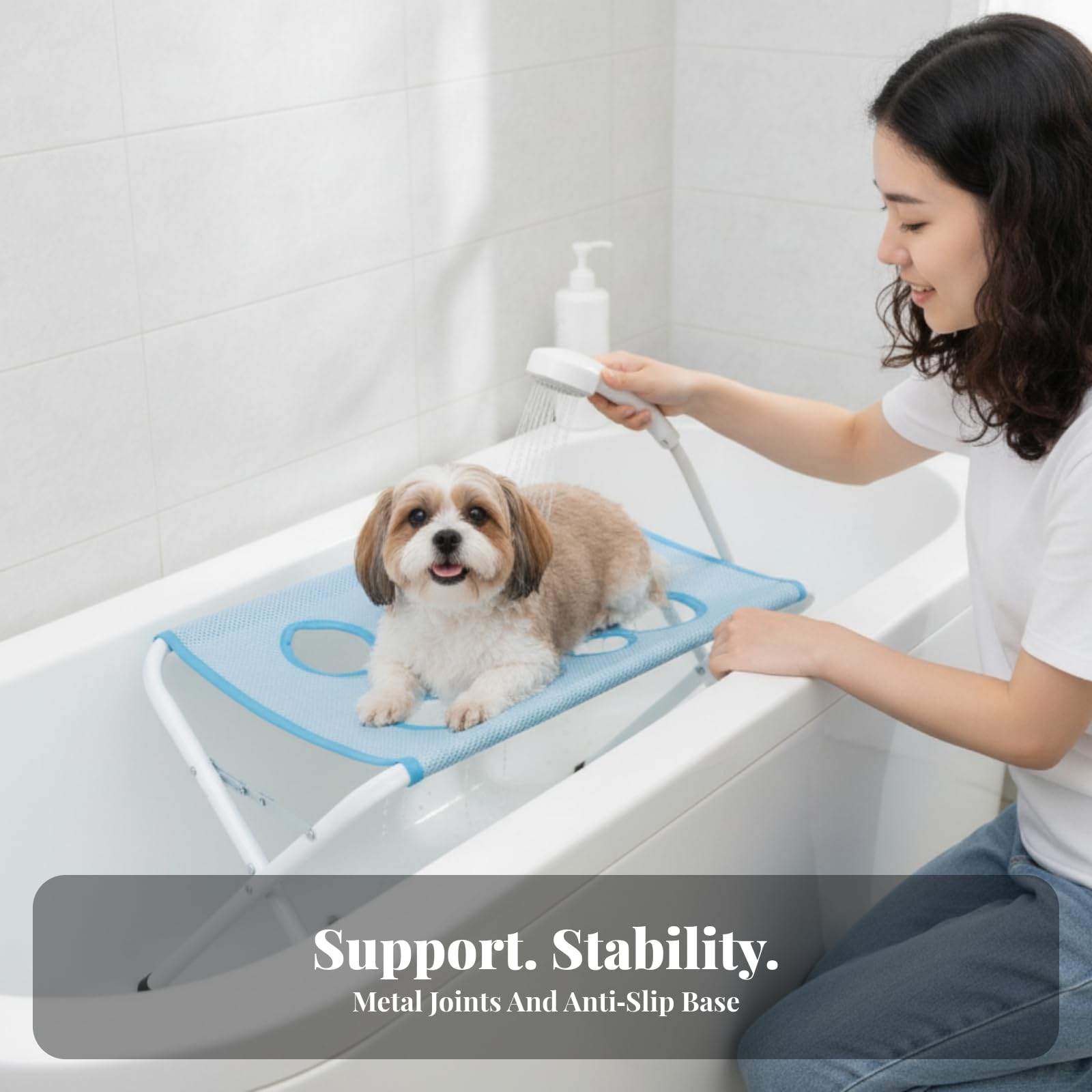 Transpirable | Antislizan, Plegable para Bañar Mascotas, Segura, Casa, Estilistas Caninos,