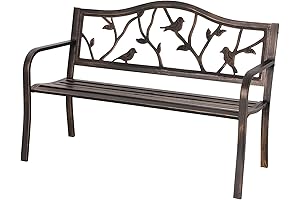 Sophia & William, Bench Outdoor Garden,Iron Bench,Bronze Porch Bench