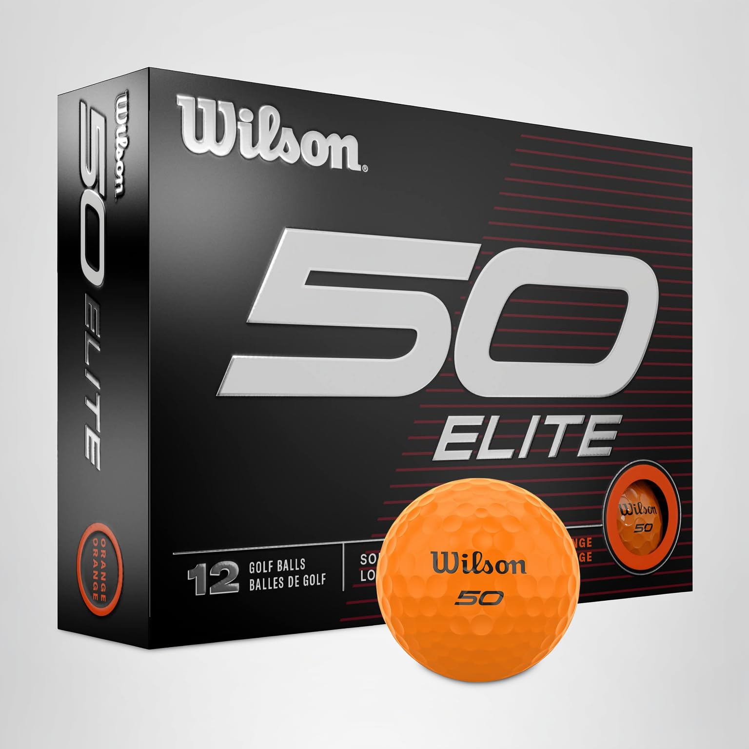 Amazon.com : WILSON Fifty Elite Golf Balls - 12 Pack, Orange