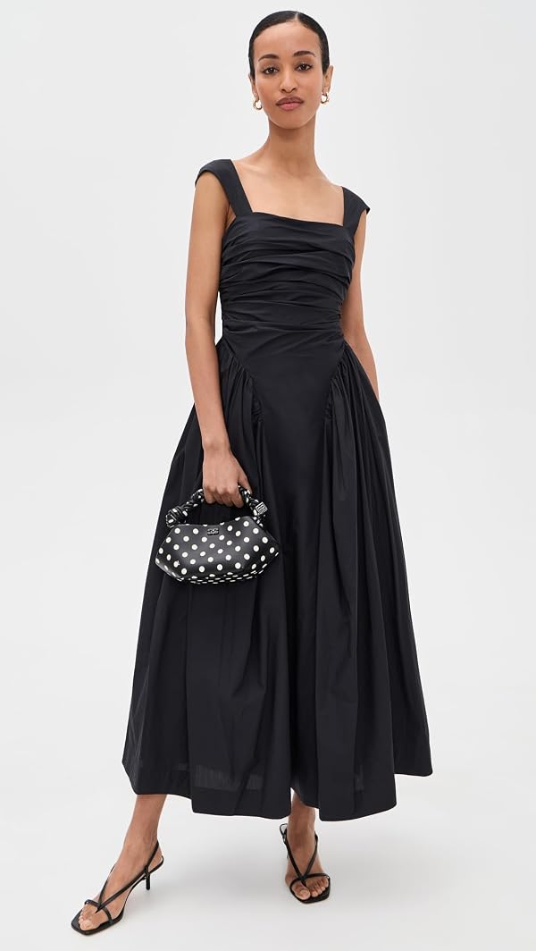 AMUR Women's Galilea Ruched Dress, Black, 6 by AMUR - Used condition - Image 2