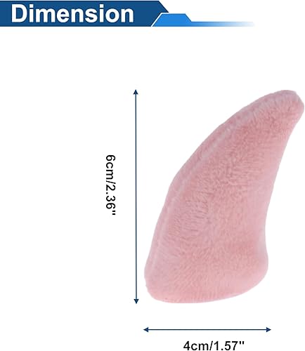 Miniatura 4 de Accesorios para casco de motocicleta, decoración de cuernos de felpa para motocicleta, bicicleta, esquí, cascos de esquí, calcomanías de felpa rosa,