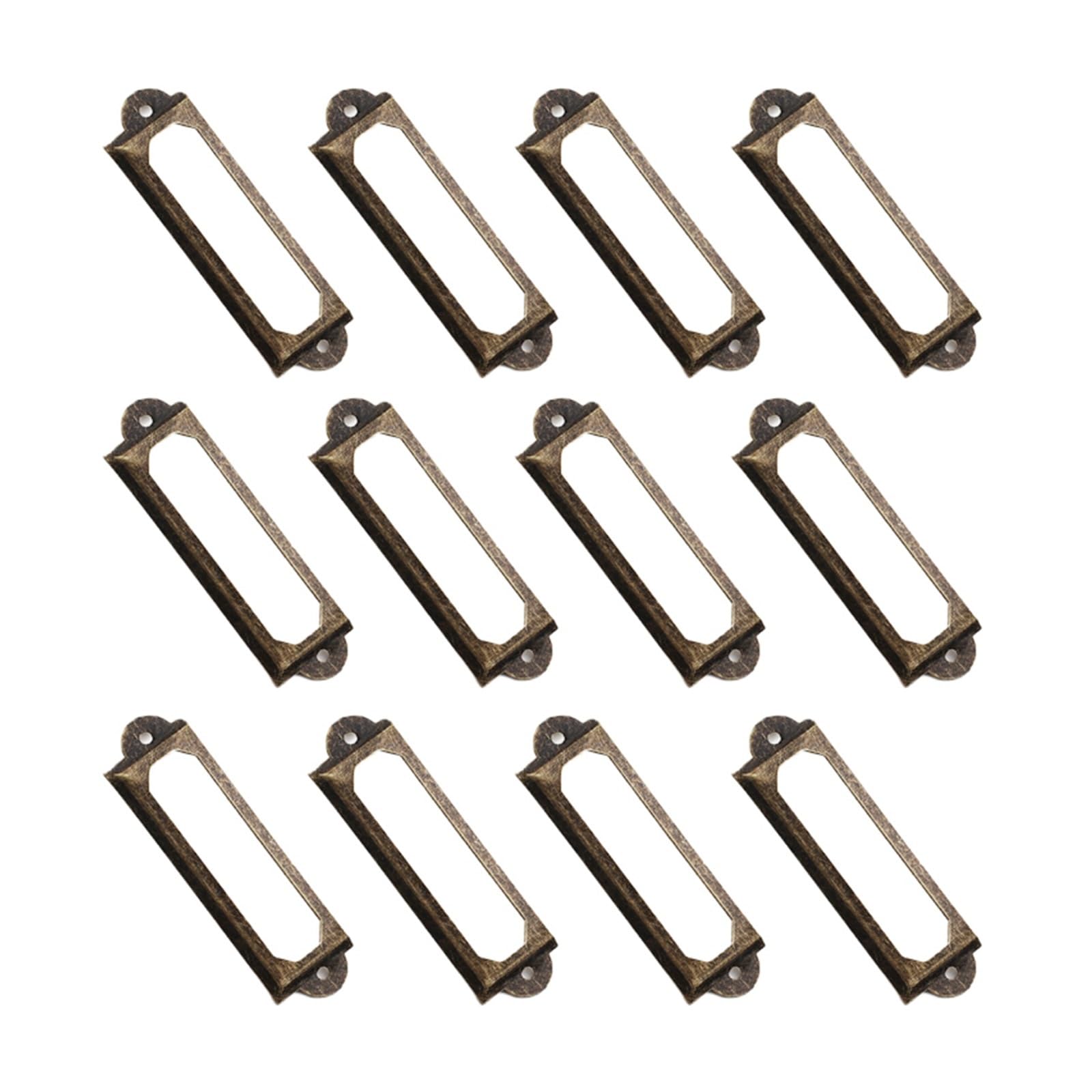 Cidegoo Bronze Antique Metal Label Holders 200Pcs For Cabinet Drawer File Card Frame Handle