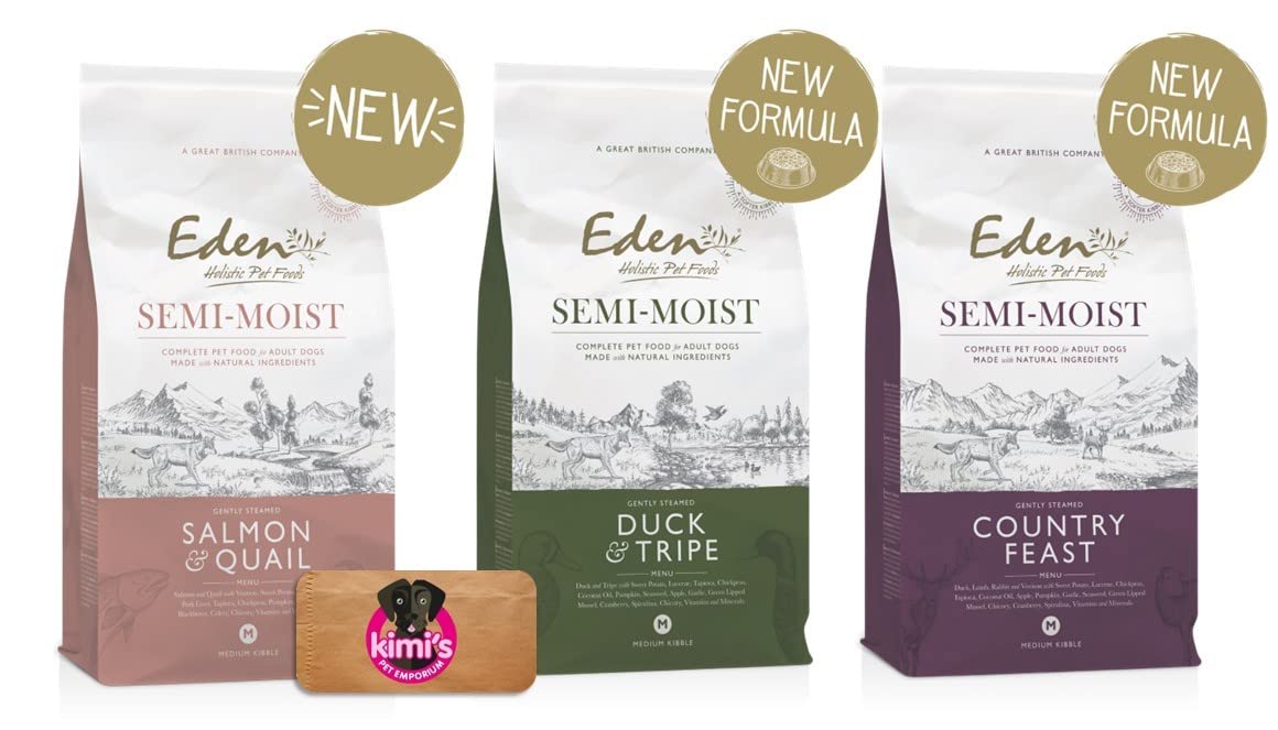 Eden Semi Moist 2kg Dog Food Bundle With Kimi's Treat Bag