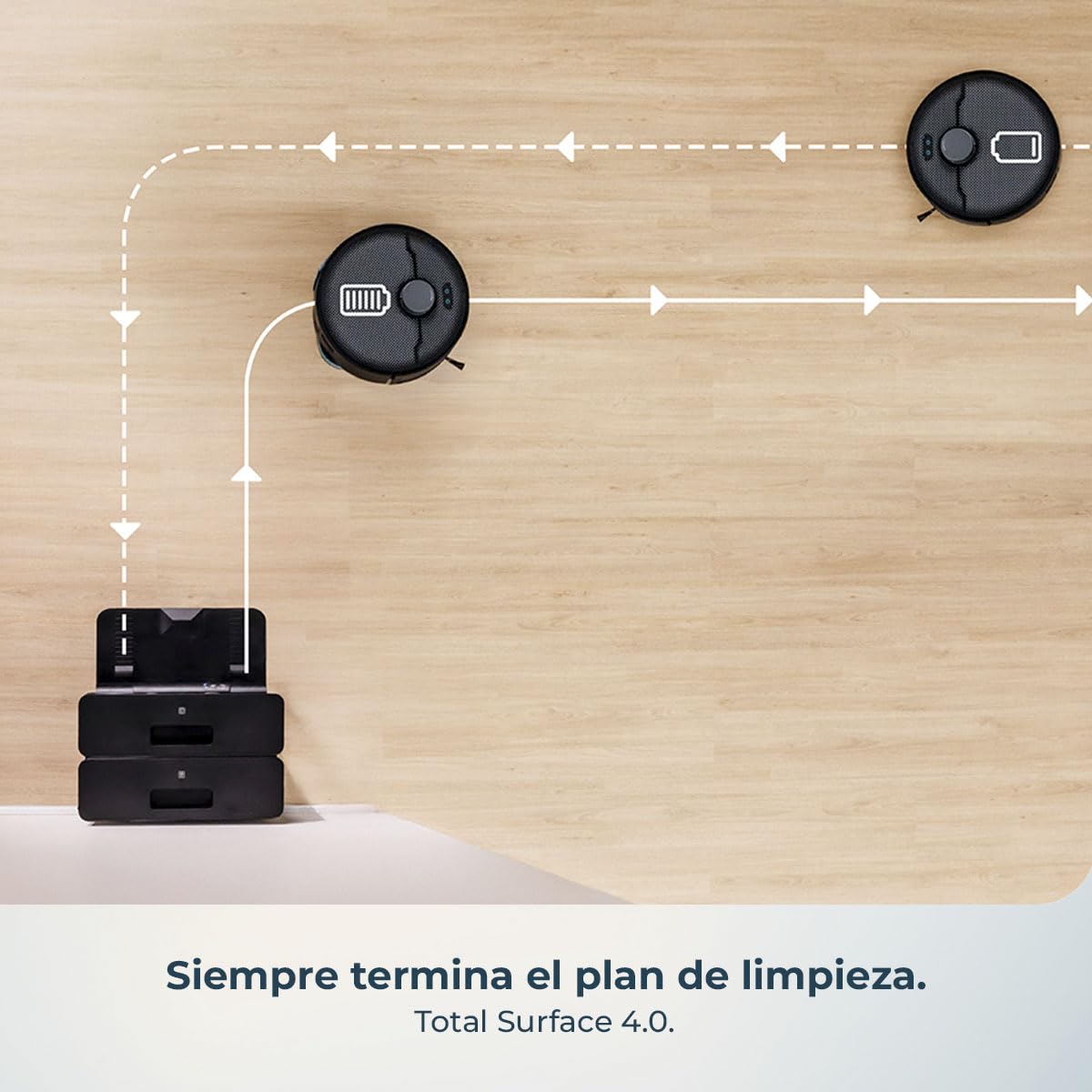 Cecotec Robot Aspirador y Friegasuelos con IA y Base Autovaciado Conga X70. Motor de Succión 15000Pa, Base 4 en 1, Tecnología Láser, Mopas Giratorias, Cepillo Lateral, App y Bluetooth — view 13