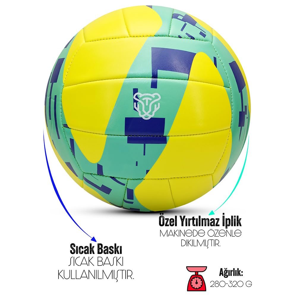 Voleybol Topu 5 Numrara Yumuşak Dokulu Soft Touch 270 gr. Telvesse VT-800 Trick Pompa Hediyeli Semi-Pro İç-Dış Mekan Soft Touch