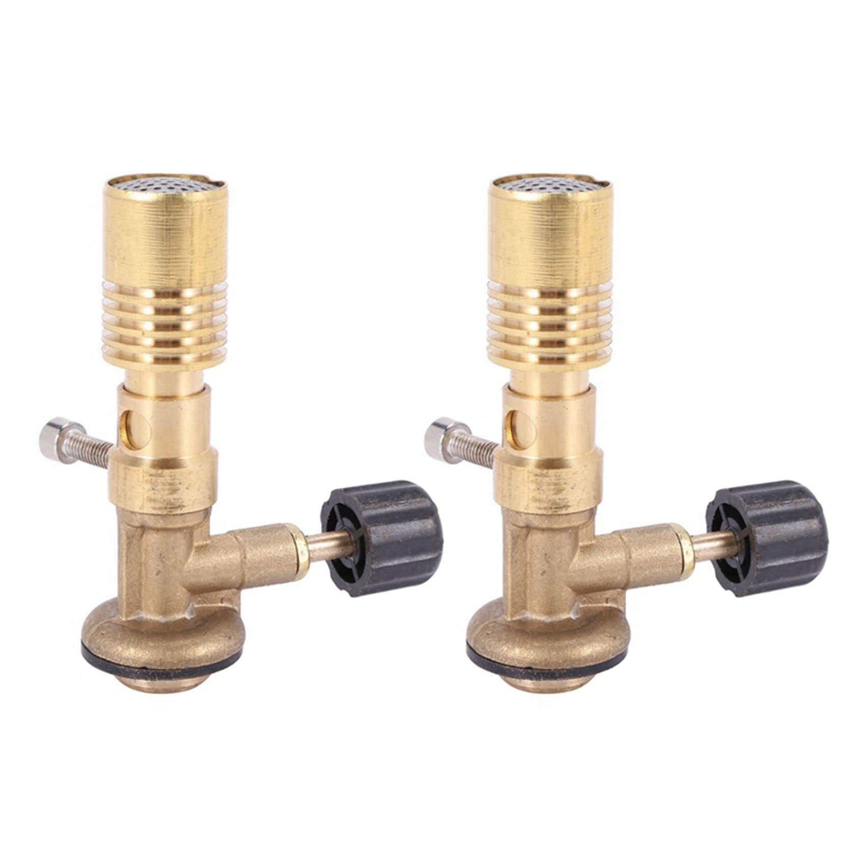 2X Turbo Gas Latón de Alta Temperatura Plomería Soldada Soplete Quemador Bunsen Portátil Quemador de Gas Horno de Calefacción