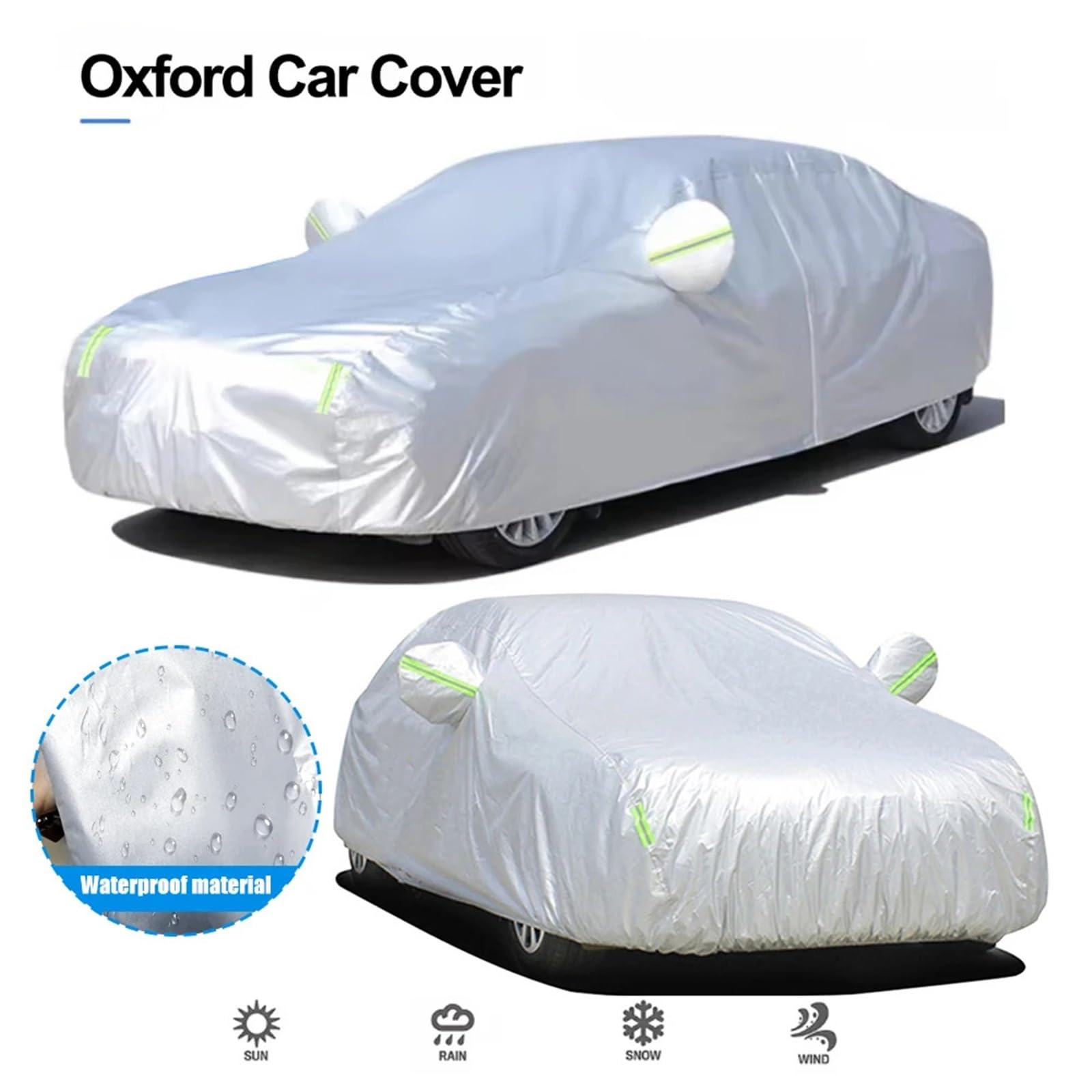 Pełne osłony samochodowe Pokrowiec na samochód Pełna zewnętrzna osłona przeciwśnieżna Osłona przeciwsłoneczna Pyłoszczelna osłona ochronna Oxford Uniwersalna Do sedana Hatchback(Sedan-M-cre)