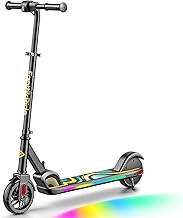 FanttikRide C9 Pro Elektroroller für Kinder ab 8 Jahren, Bunte Regenbogenlichter, 8/12/16 km/h, 8KM Reichweite, LED-Anzeige, Höhenverstellbar, Faltbar, für Jungen und Mädchen