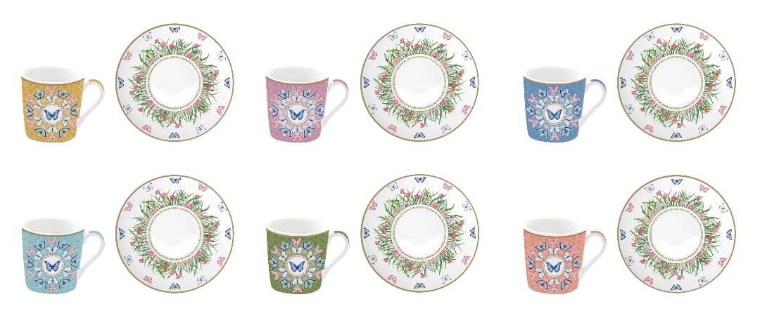 Easy Life PUDEŁKO 6 KUBEK DO CAFE 10CL PORCELANOWY