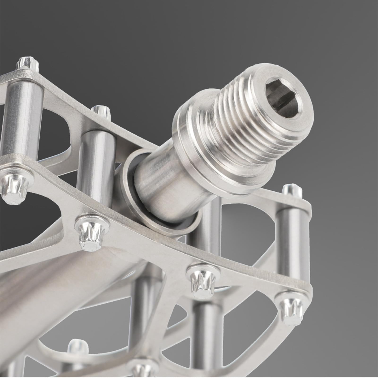 Fahrrad Titanlegierung Pedal, Aluminiumlegierung Anti-Rutsch Radfahren Pedale 14mm Universalgewinde Sealed Bearing Mountainbike Pedale für Straße BMX MTB