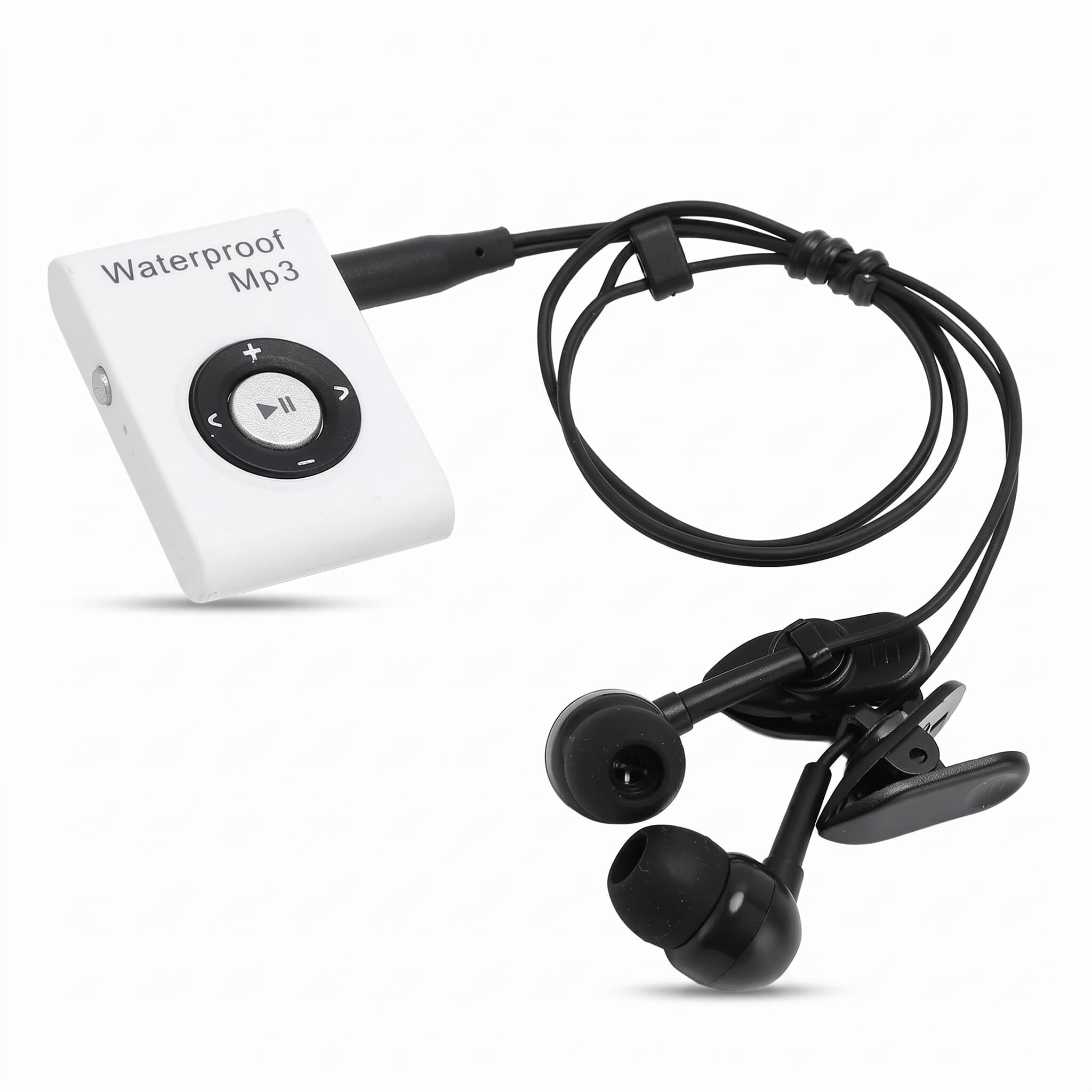 Bewinner Lecteur MP3 8 Go IPX8 Étanche pour Natation et Course avec Clip Multifonction et Écouteurs (Blanc)