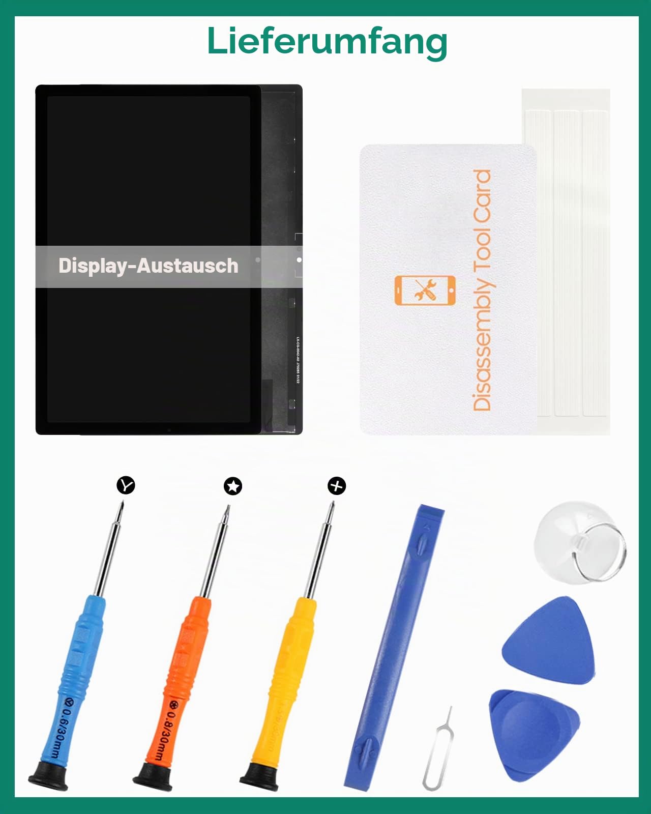 Ersatz-LCD-Bildschirm für Samsung Galaxy Tab A8 10.5 2021 2021 für Samsung Tab A8 10.5 2021 Bildschirm Ersatz X200 LCD Display SM-X200 Touch Digitizer Assembly SM-X205 Reparaturteil-Kits