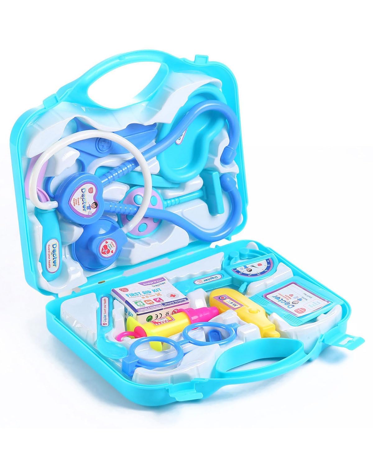 14 Pcs Doctor Play Set For Kids|Pretend Play Doctor Set With Foldable Suitcase For Boys/Girls|Doctor Set For Kids 3+ Yrs|Plastic Doctor Kit Toyset|Best Birthday Gift