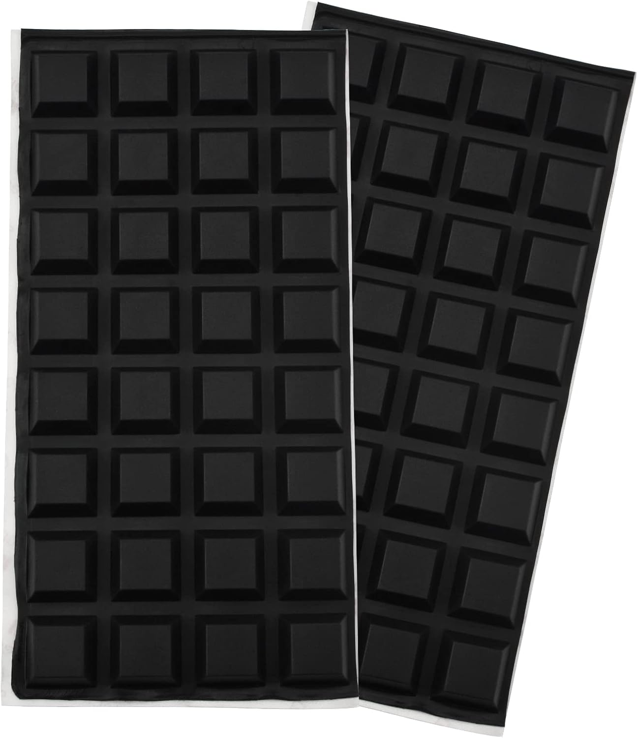 INCREWAY 64 Piezas Pies de Goma, 20 * 20 * 8mm Negro Silicona Almohadilla Autoadhesiva Parachoques para Muebles Topes de Protección