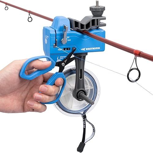 KastKing Kalibrate - Carrete de línea de pesca y tijeras de trenzado de 5 pulgadas, contador de líneas, accesorios patentados, portátil, compacto,