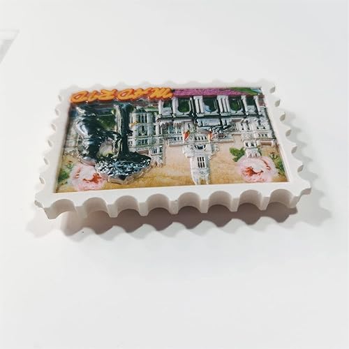 Miniatura 5 de Madrid España - Imán de nevera en forma de sello 3D, regalo de recuerdo de resina, hecho a mano, imán de nevera, colección de decoración para el
