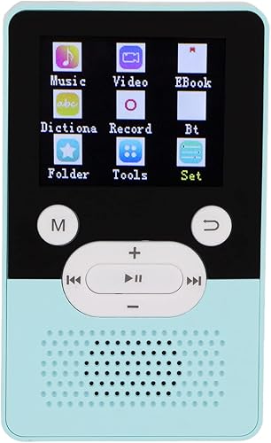 Reproductor MP3 Reproductor MP4, delgado clásico de 1.8 pulgadas, pantalla a color MP3 reproductor de música MP3 Altavoz HD integrado, radio FM,