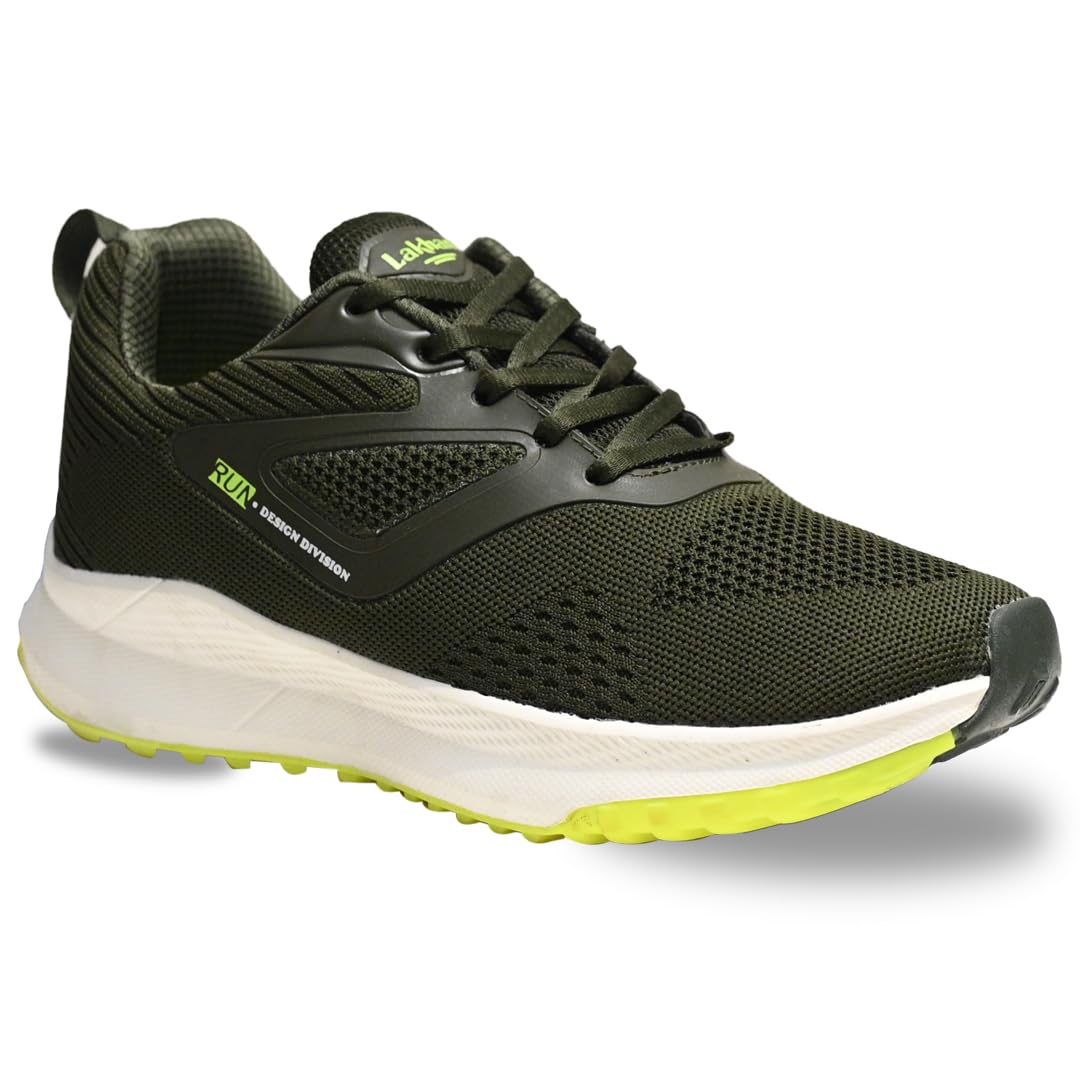 Lakhani Mesh Breathable Upper Comfortable Olive Color Running/Casual Sneakers/Lightweight Walking Gym Shoes for Men (B0CNZYVCR9) Amazon Price History, Amazon Price Tracker