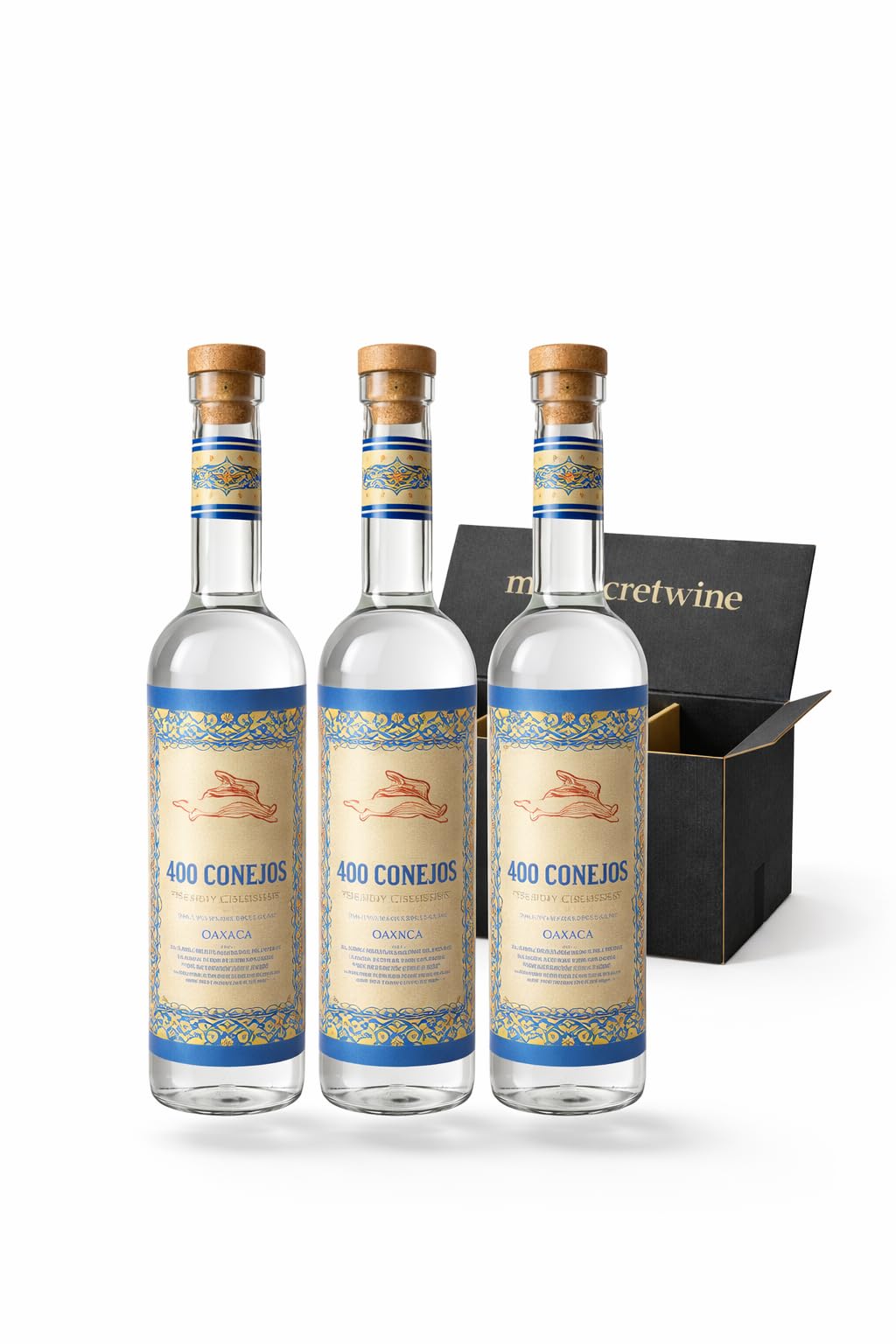 Mezcal 400 Conejos 3 Botellas Artesanal Oaxaca