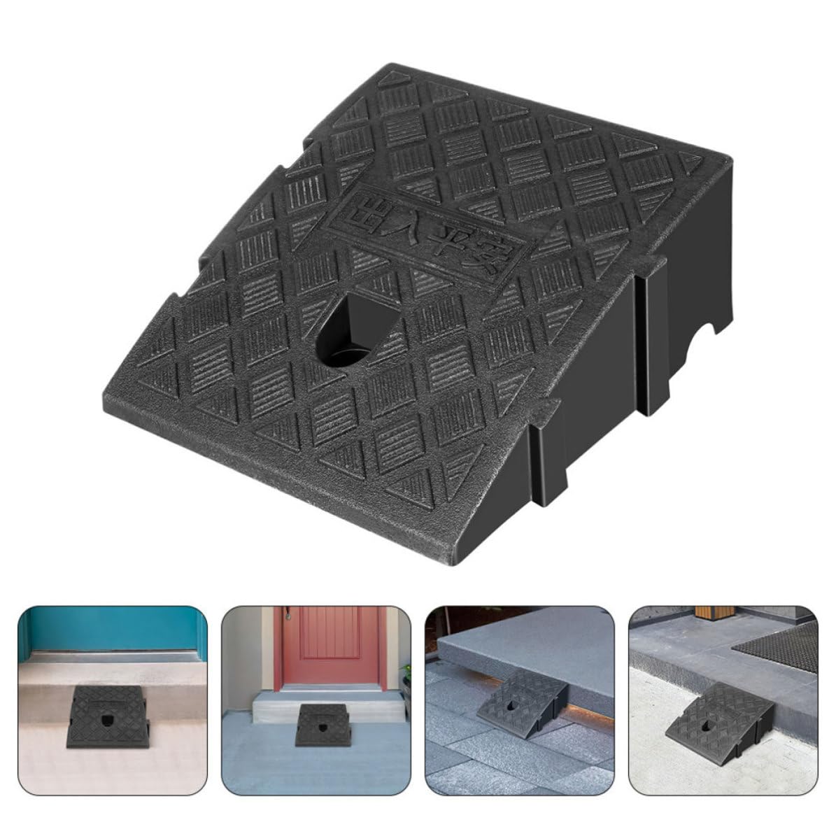 FOMIYES 2 Pezzi Rampa Auto Portatile in Plastica Nera, Flessibile e Resistente alla Pressione, come Rampa di Carico per Veicoli e Accesso a Marciapiedi