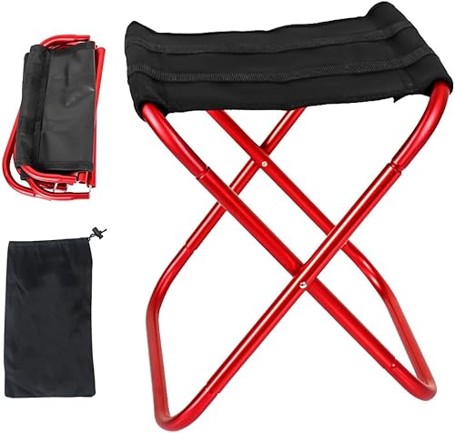Mini taburete plegable para campamento, taburete ligero portátil para exteriores, para senderismo, playa, pesca, concierto, jardín, aluminio 7075 de