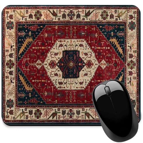 FirseBUY Carpet Pattern Mousepad - Small Non-Slip Rubber Carpet Design Printed Computer Mouse Pad 19x22cm (FMP0222)
