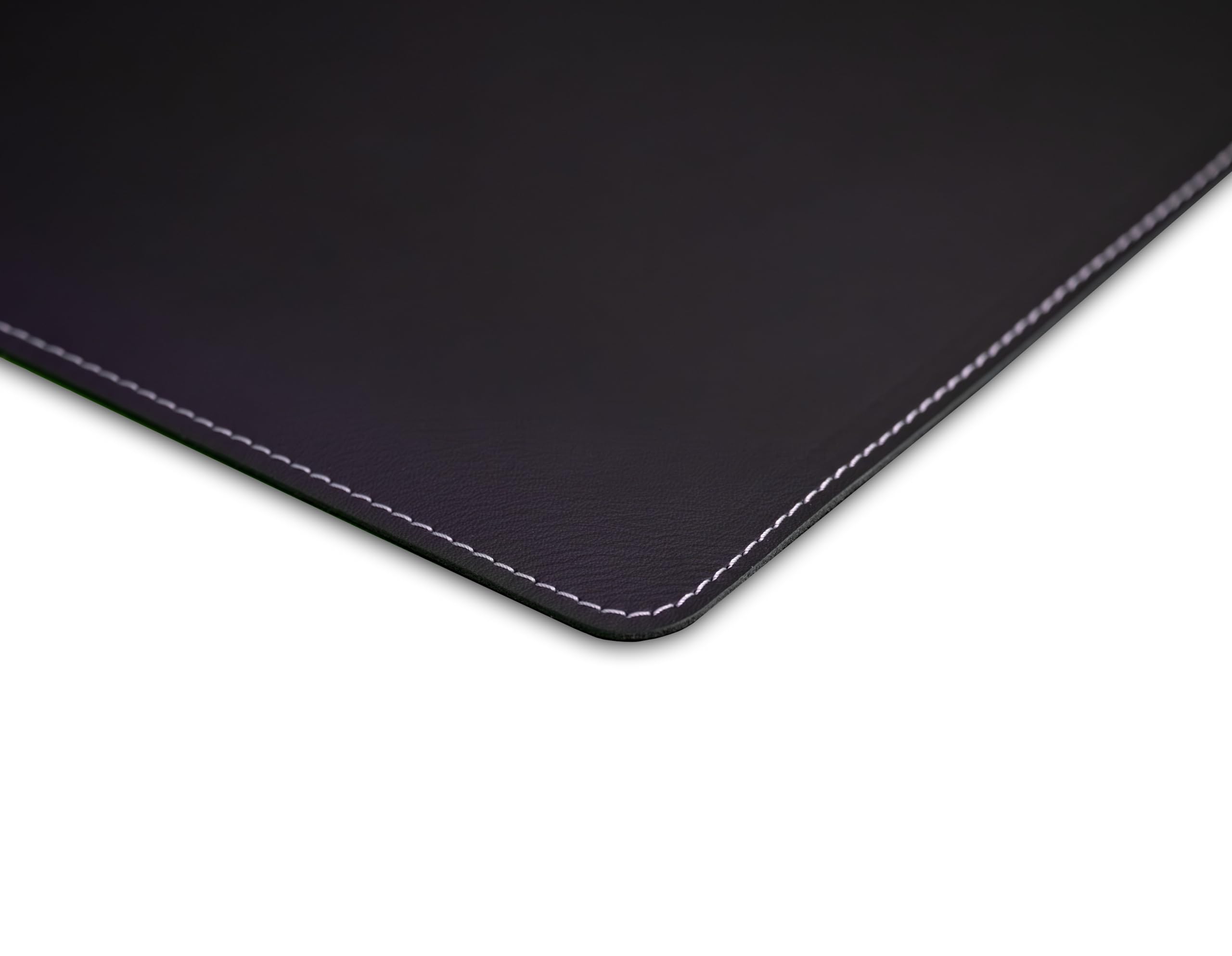 Trim Style - Sottomano da scrivania in vera pelle, con cuciture decorative e fondo antiscivolo, 80 x 40 cm, made in Germany