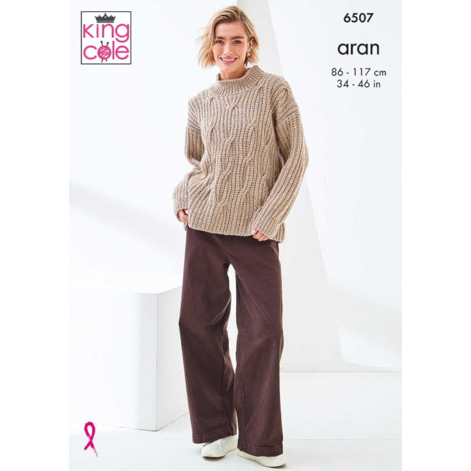 King Cole Ladies Knitting Pattern (6507) in Fashion Aran - Cardigan & Top in Fashion Aran