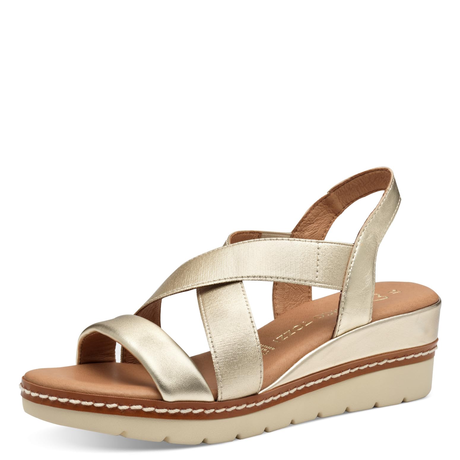 MARCO TOZZI Women's 2-28721-42 Sandals, metallic, 7 UK