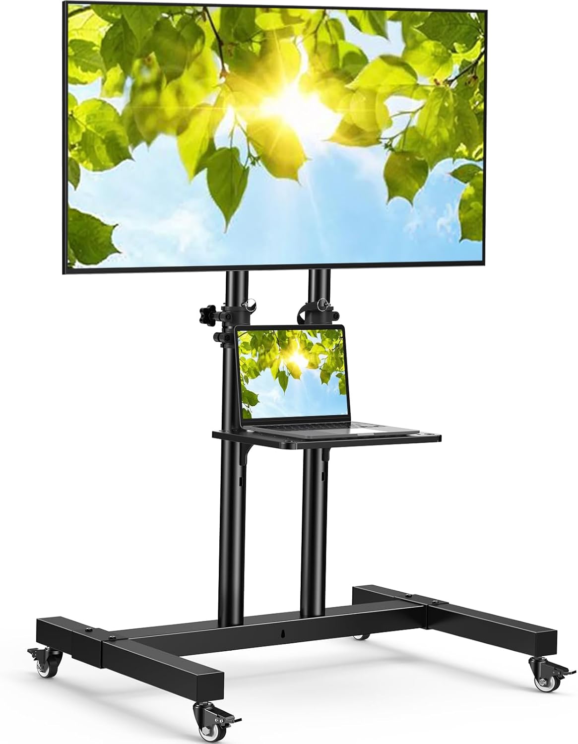 PERLESMITH Rolling TV Stand on Wheels for 32-83 Inch Screens up to 110lbs