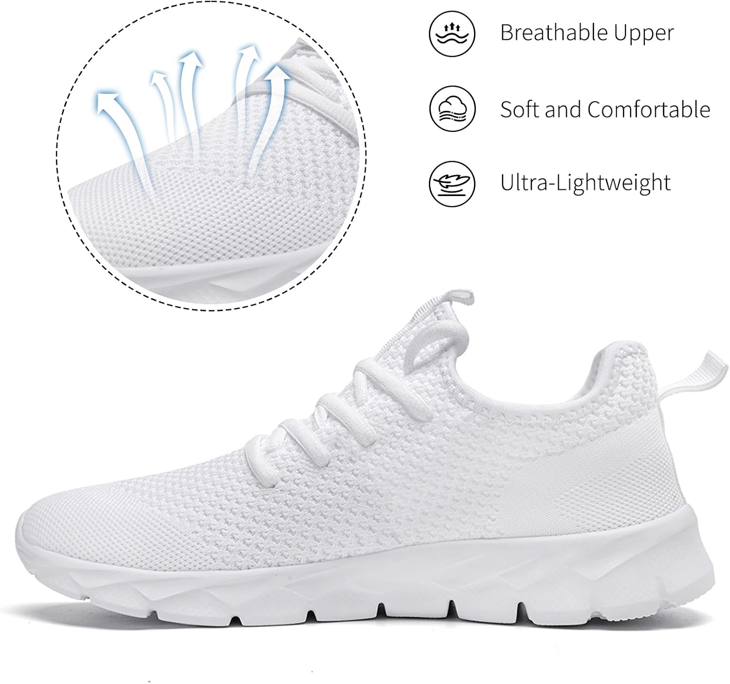 Men/Women Running Tennis Shoes Slip on Gym Women Sneakers Walking Lightweight Breathable Shoes