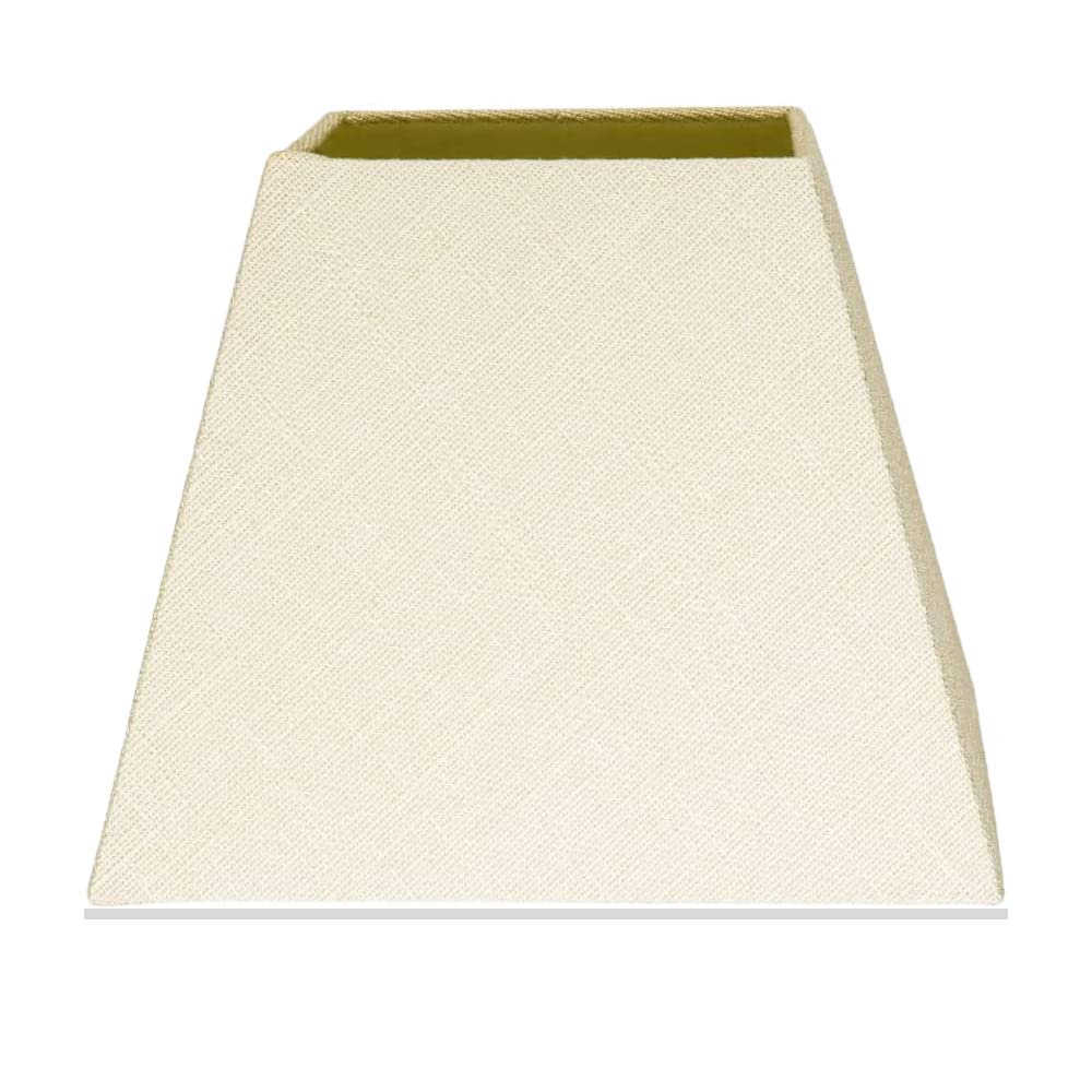 Yaldram Square 10inch Light Shade, Contemporary & Sleek Square Cream Fabric Lamp Shade for Table Lamp Wall Pendant