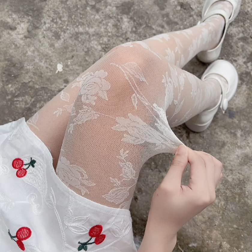 Image of Sahabowi Women Tights, Sheer High Waist Pantyhose, Vintage Control Top Stockings, Siwa7