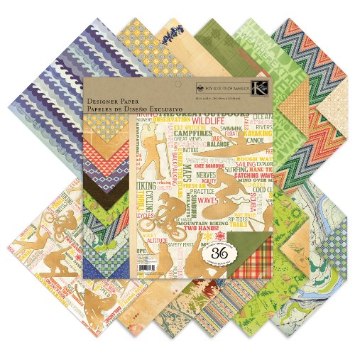 K&Company Boy Scout Adventure Designer 12-by-12-Inch Paper Pad