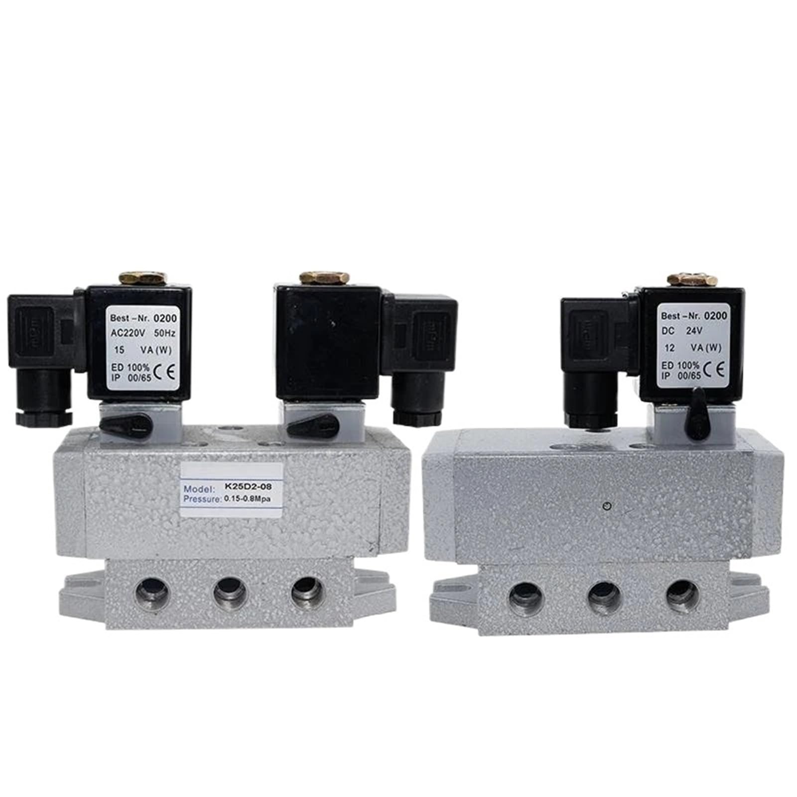 Vanne d'inversion K25D distributeur pneumatique 5/2 AC220V