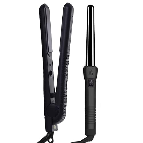 Herstyler Forever Plancha alisadora, alisadora de pelo de cerámica y rizador de cerámica HerStyler Grande, juego de 1 pulgada