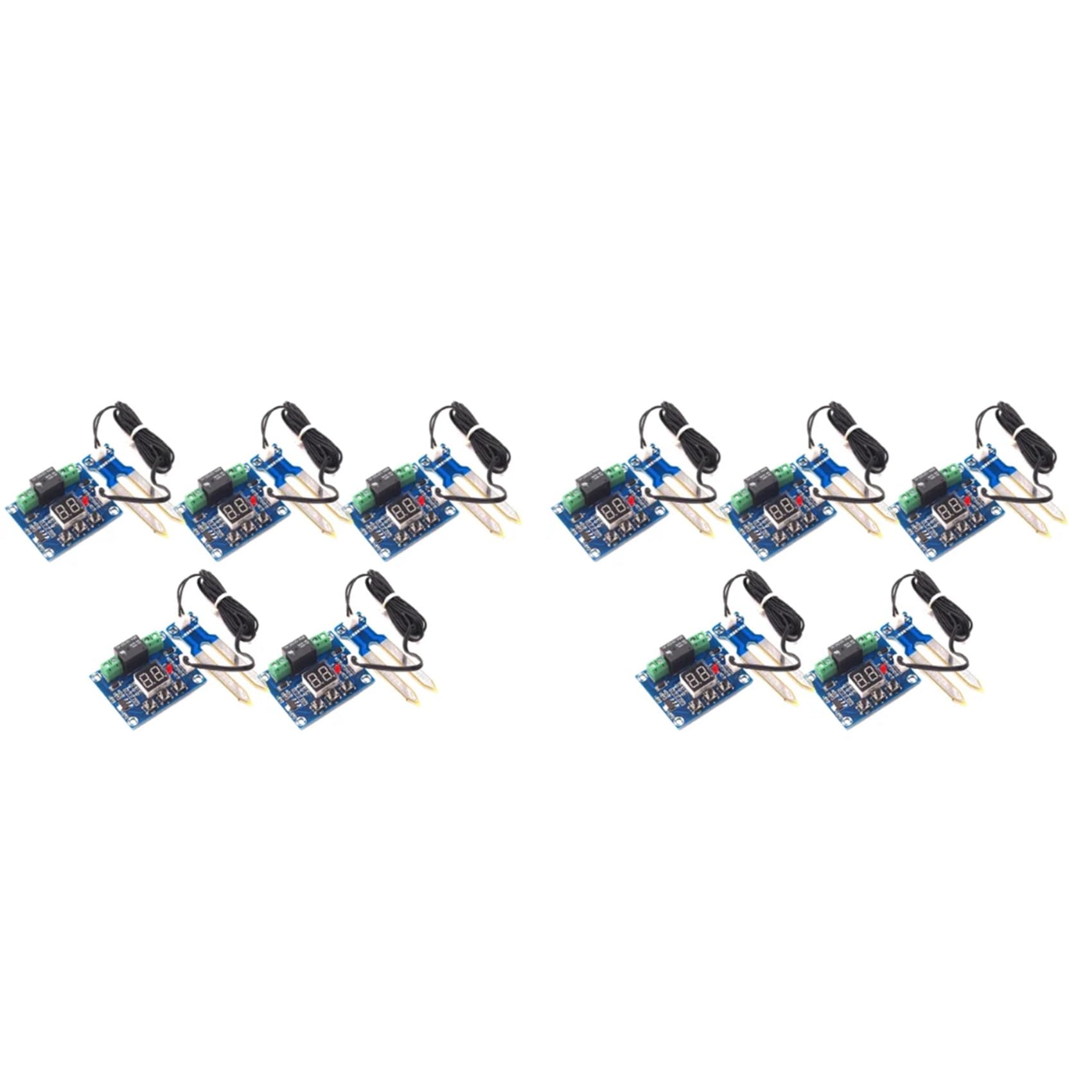 Jnchdghwa As Shown 10Pcs 12V Digital Auto Watering Module Soil Humidity Sensor Controller Soil Moisture Test Irrigation System Detector