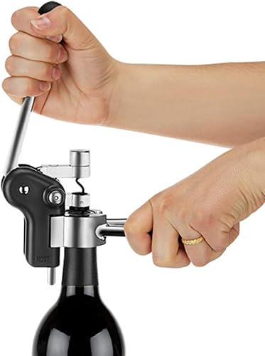 Miniatura 5 de HOST Sacacorchos de palanca, asas suaves al tacto, cortador de lámina de 3 cuchillas