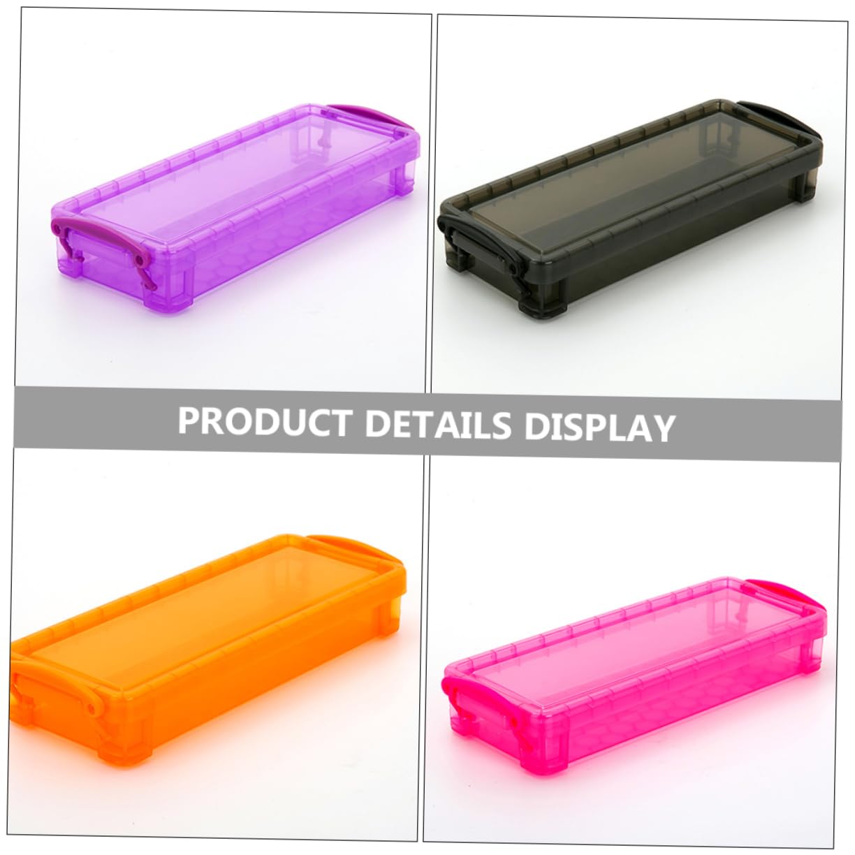 Boite A Crayon de Rangement en Plastique 8 Pièces Portable