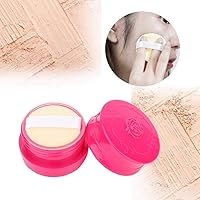 Vista 4 de Contenedor de polvo de maquillaje con tapa de recipientes de tamiz, contenedor de polvo de maquillaje vacío y suelto con botella de viaje de esponja