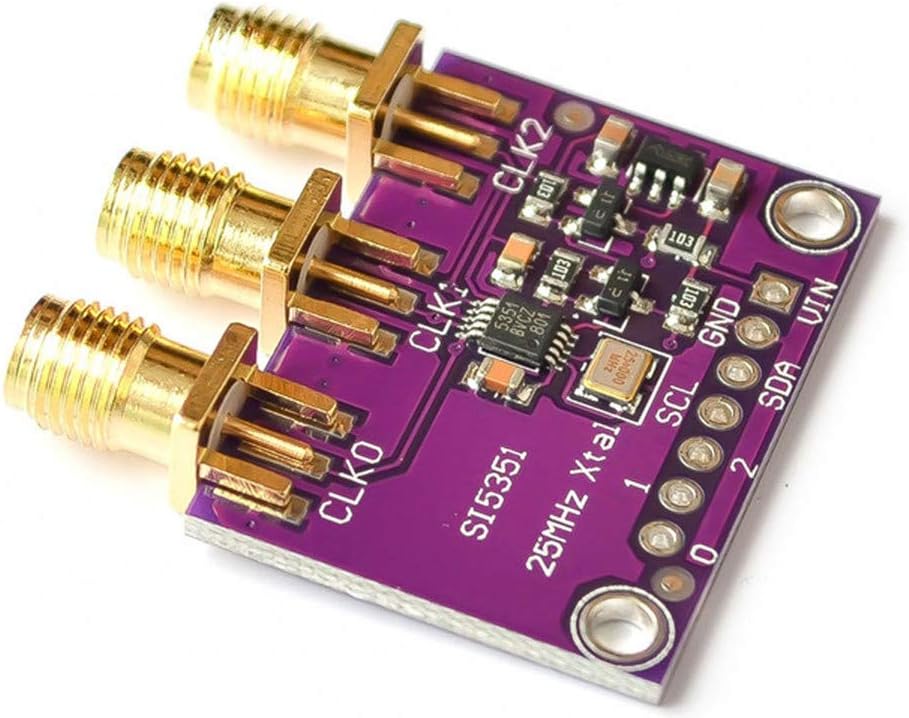 DollaTek CJMCU-5351 Si5351A Si5351 I2C 25MHZ Controller Clock Generator Breakout Board 8KHz to 160MHz 3-5VDC for Arduino IDE